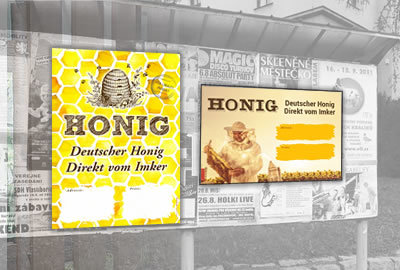 Plakate für Imker zum Honigverkauf