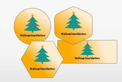Weihnachtsetiketten