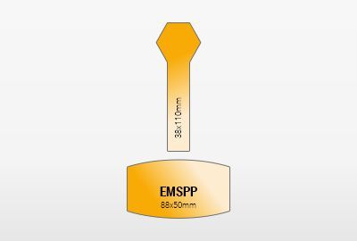 Etiketten abgerundet 88x50mm, mit Siegelband