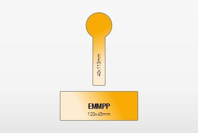 Etiketten rechteckig 120x45mm mit Siegelband
