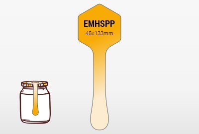 Honigetiketten, sechseckig mit Siegelband