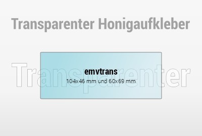 Transparente Honigetiketten