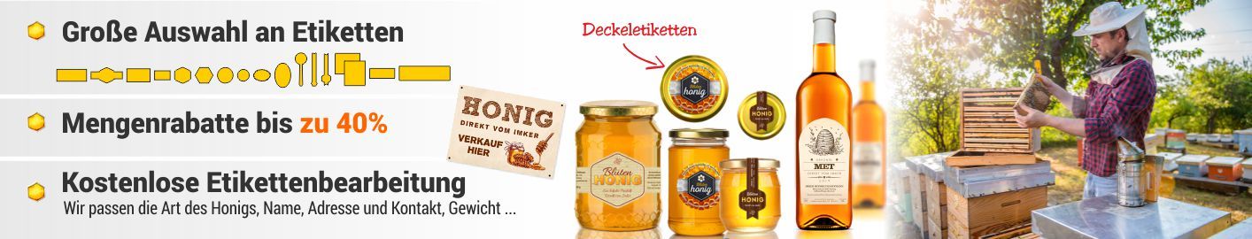 Honigetiketten für Imker