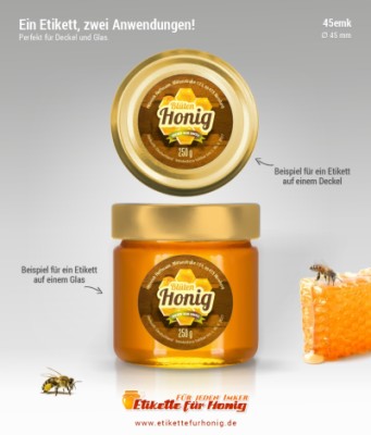 Honigetiketten - 45mm-emk-15