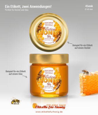 Honigetiketten - 45mm-emk-16