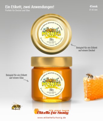 Honigetiketten - 45mm-emk-19