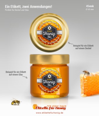 Honigetiketten - 45mm-emk-20