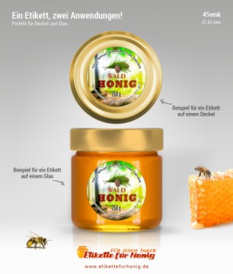Honigetiketten - 45mm-emk-23