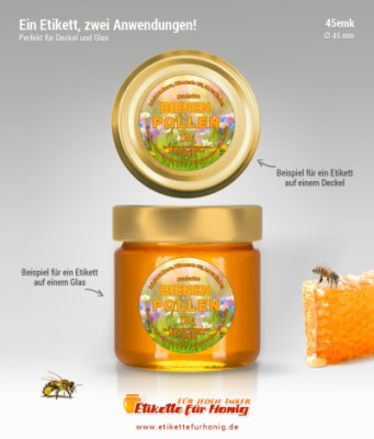 Etikette f&uuml;r Pollen - 45mm-emk-27