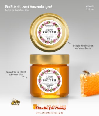 Etikette f&uuml;r Pollen - 45mm-emk-29