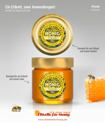 Honigetiketten - 45mm-emk-38