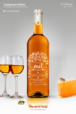 Transparenter Etikett f&uuml;r Met &ndash; Farbe Wei&szlig; &ndash; em-114x68-Trans 15