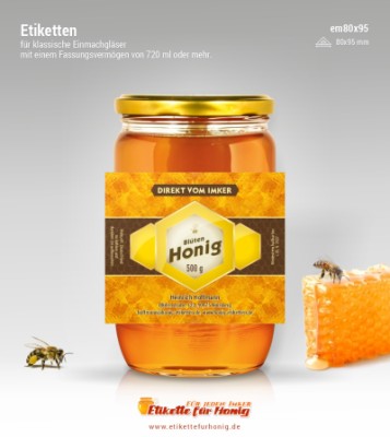 Honigetiketten - em95x80-12