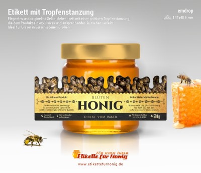 Honigetiketten emdrop - 10