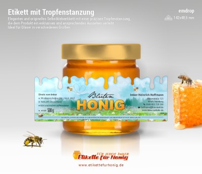 Honigetiketten emdrop - 6