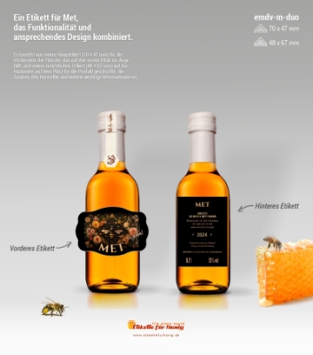 Mead Label &ndash; Vorder- und R&uuml;ckseite emdv-m-duo-2