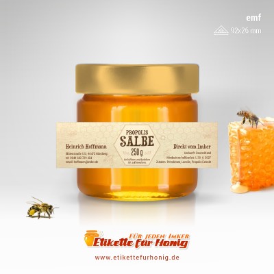 Etikette f&uuml;r Propolis - emf-25