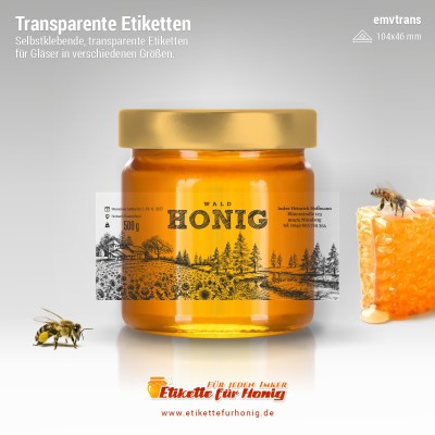 Transparenter Honigaufkleber - emvtrans- 6